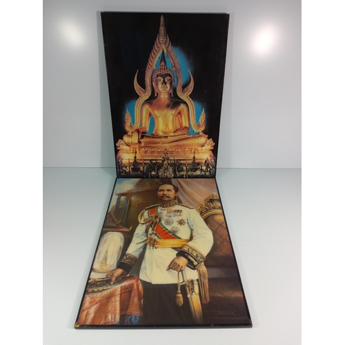 49 - 2 Thai pictures, largest 56cms x 38cms