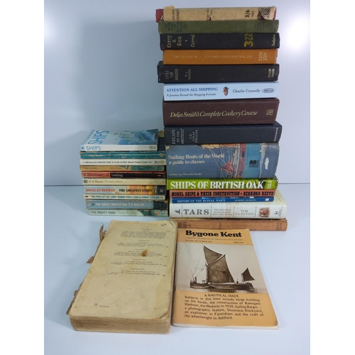 21 - Box of books including Naval and nautical