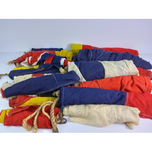 24 - Box of vintage Naval flags and pennants