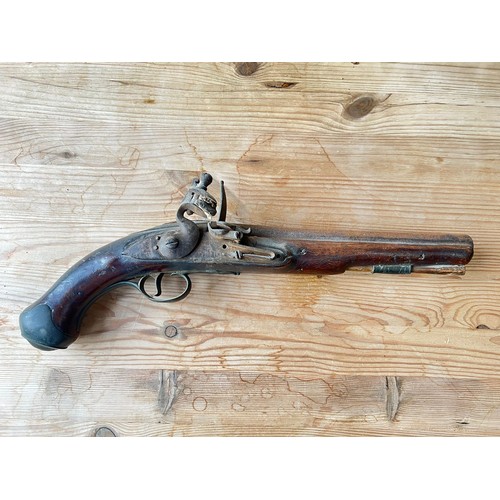 92 - Antique flint lock pistol