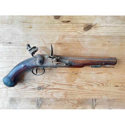 92 - Antique flint lock pistol