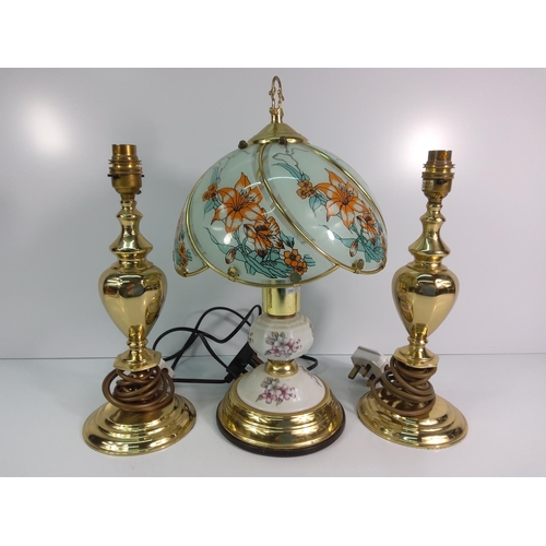 6 - Pair of lamps, a table lamp, figures, animal figures and vase including Capodimonte and Chorley