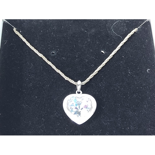 301 - Silver heart pendant on chain