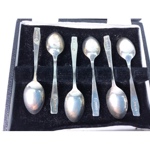 283 - Set of 6 hallmarked silver teaspoons, 49g