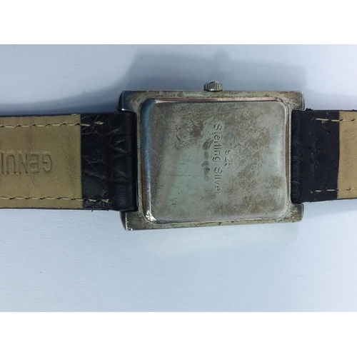 320 - Silver cased wrist watch