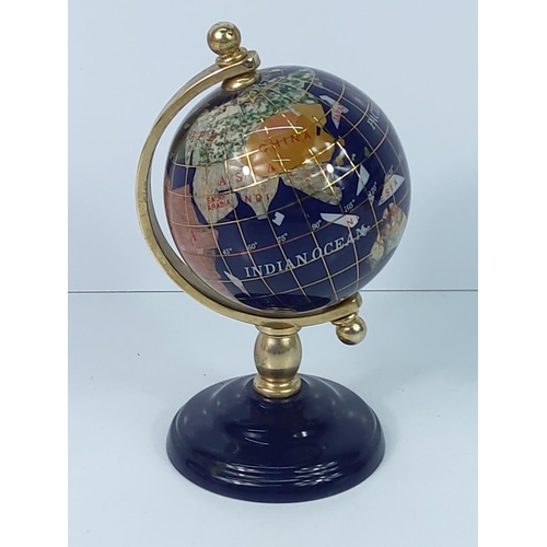 325 - Small gem stone globe