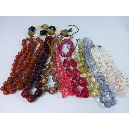 372 - 3 bags of costume jewellery