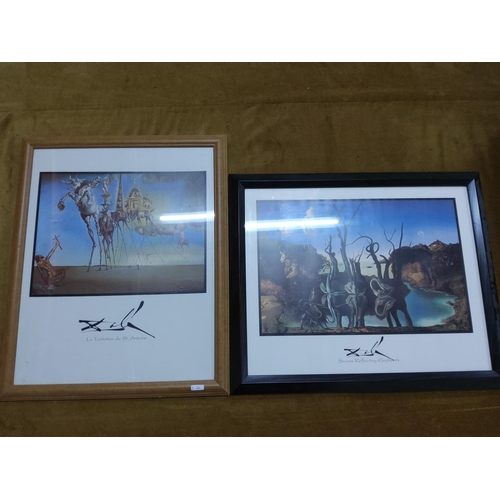 43 - 2 Dali prints, largest 56cms x 46cms