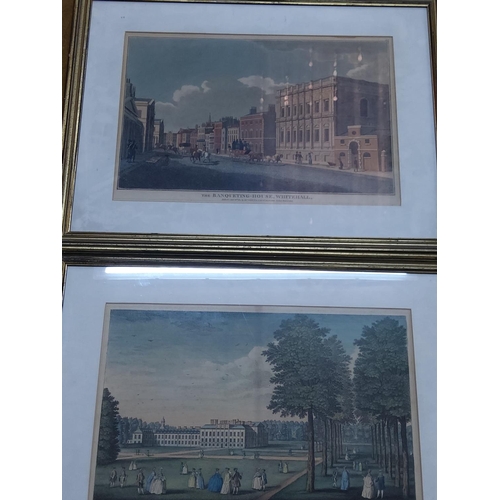 44 - 2 framed engravings, both 60cms x 46cms