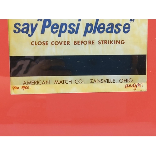 47 - Framed limited edition Andy Warhol Pepsi acetate print, 31cms x 41cms