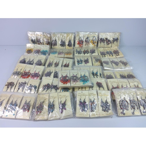 72 - Large tray of fashion jewellery earrings