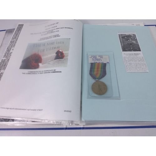 341 - Folder of various medals and ephemera