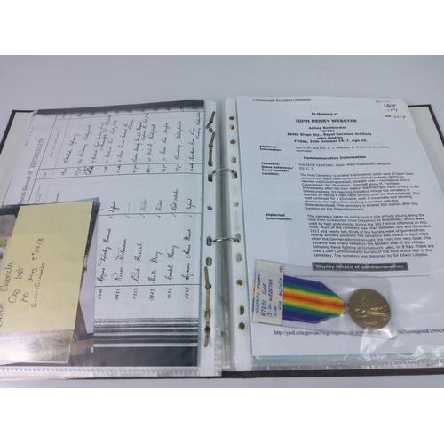 342 - Folder of various medals and ephemera