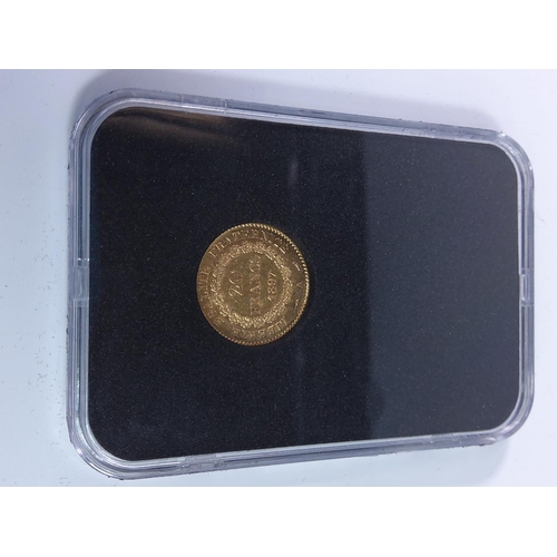 346 - Cased gold Luck Angel coin 6.45g with papers