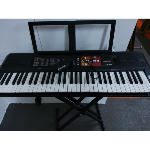 41 - Yamaha PSRF51 electronic keyboard on stand