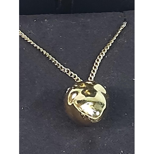 360 - Gold dipped acorn pendant on chain