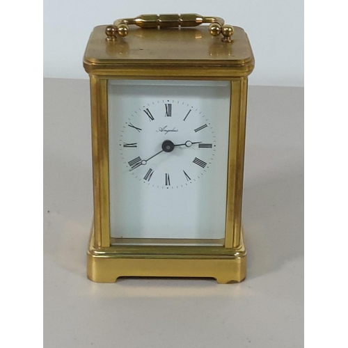 378 - Brass carriage clock