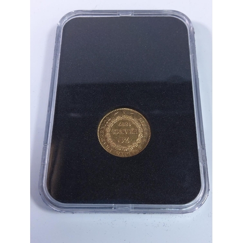 320 - Cased gold Luck Angel coin 6.45g with papers