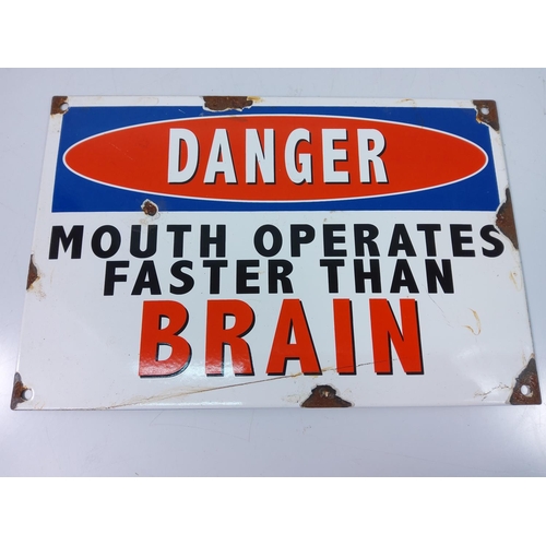 132 - Novelty enamel sign