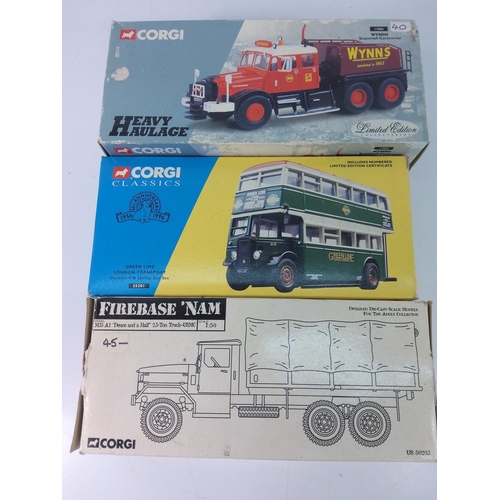 57 - 3 boxed Corgi models