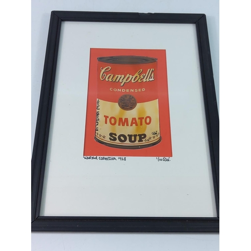 97 - Warhol style advertising picture, 32cms x 23cms