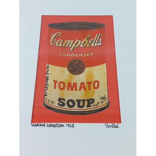 97 - Warhol style advertising picture, 32cms x 23cms