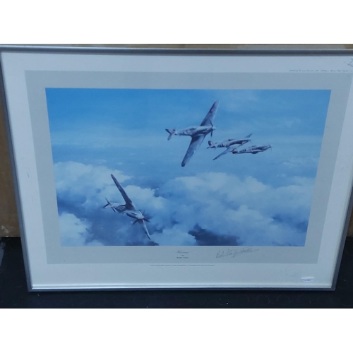 99 - 3 military aircraft pictures, largest being 62cms x 53cms