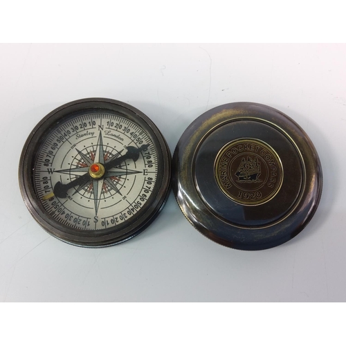 297 - Brass case compass