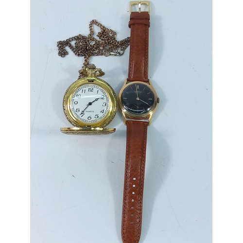 351 - Wrist watch and pocket watch on chain