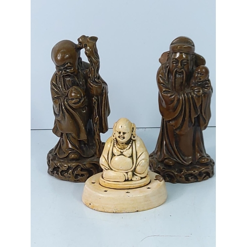 391 - 3 Oriental figures