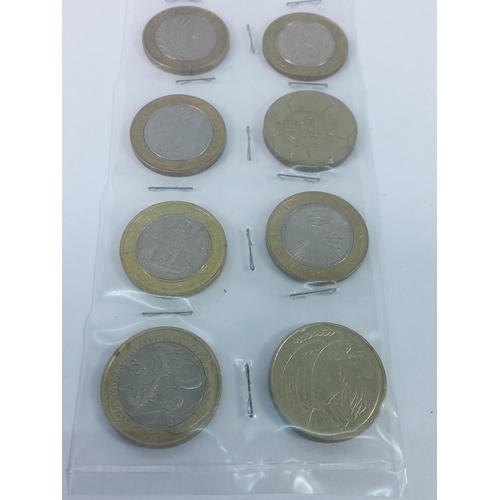 396 - 6 modern collectable £2 coins and 2 vintage £2 coins