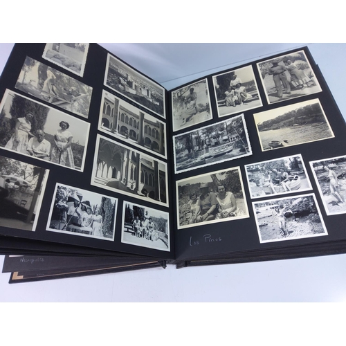 245 - Large album of vintage photographs, mainly black and white