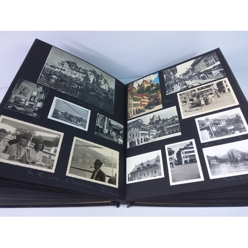 245 - Large album of vintage photographs, mainly black and white