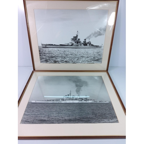 279 - Warship pictures, 62cms x 52cms