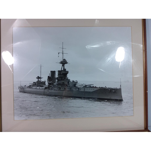 279 - Warship pictures, 62cms x 52cms