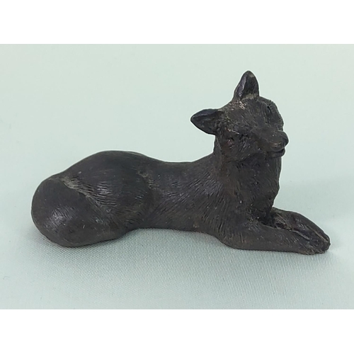 348 - Cast bronze dog