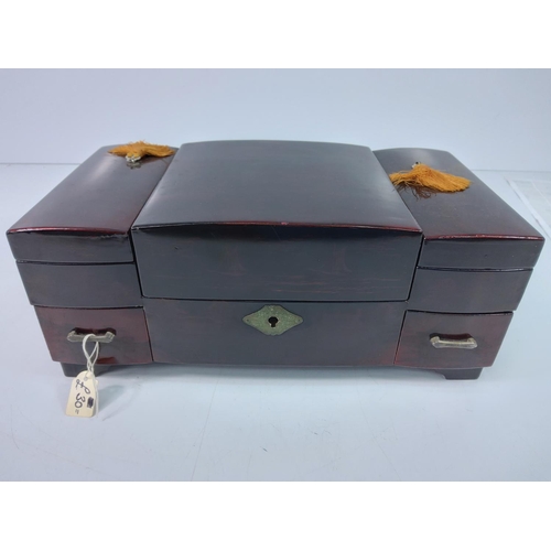 239 - Oriental musical jewellery box