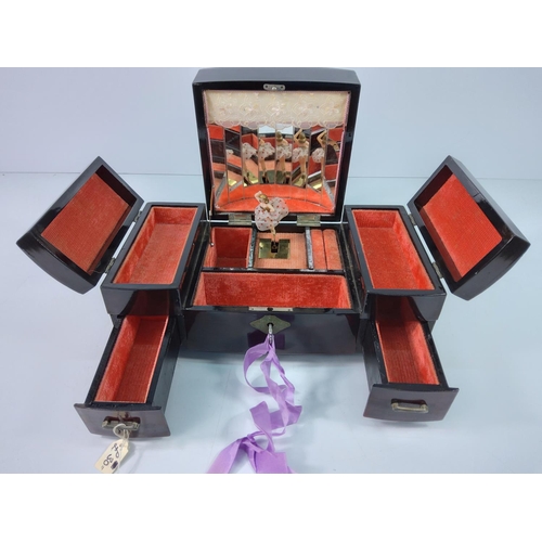 239 - Oriental musical jewellery box