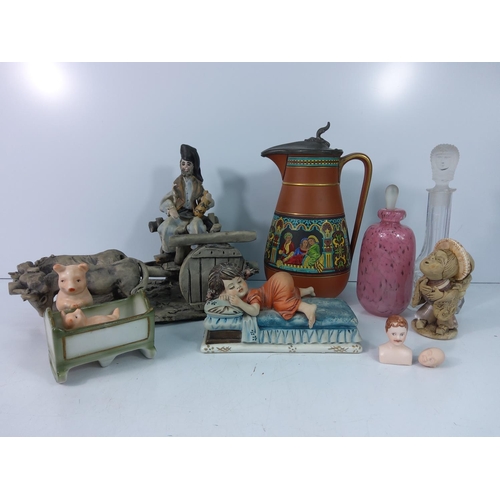 272 - 2 boxes of china, glass, figures etc