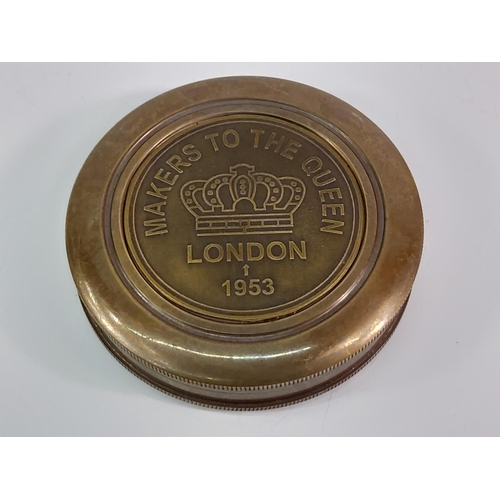 384 - Brass cased compass