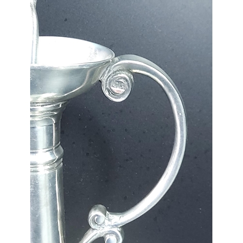 243 - Ornate white metal candle holder