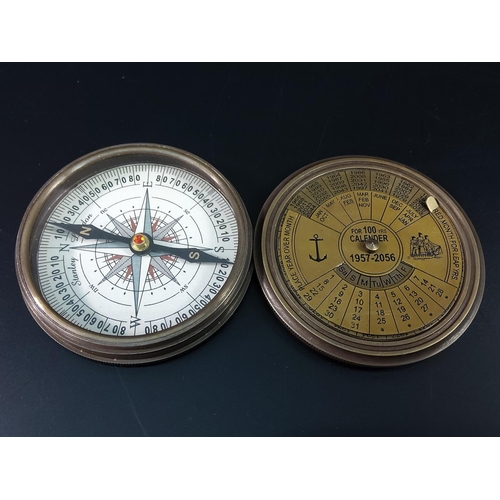 314 - Brass 100 year calendar