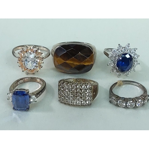 255 - 6 silver rings