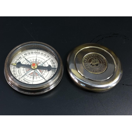 281 - Brass cased compass