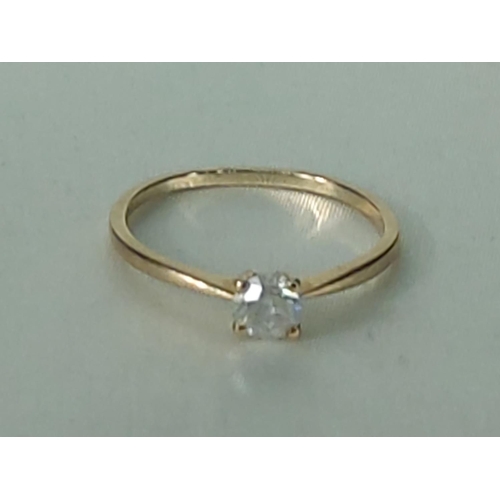 280 - 10ct gold stone set ring, size R