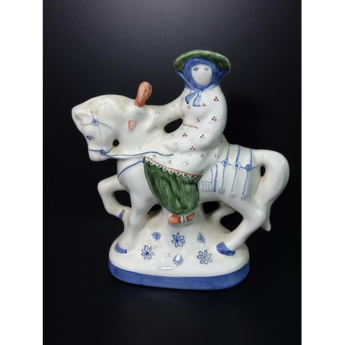 354 - 2 Rye pottery porcelain figures on horseback