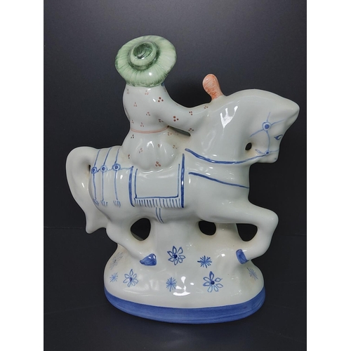 354 - 2 Rye pottery porcelain figures on horseback