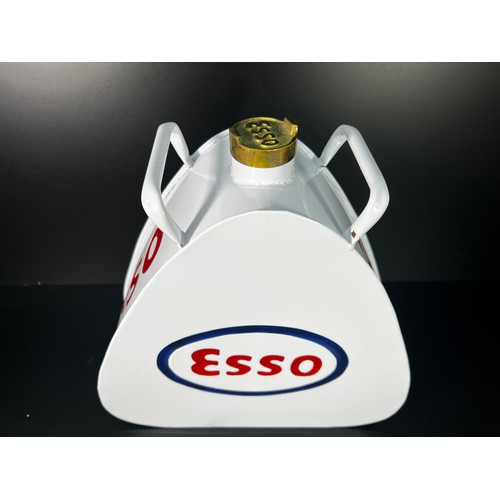 21 - White Esso oil can - 34 X 31 X 11CM