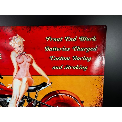 76 - Lowrider Motorcycle Repair advertising sign - 70 X 50CM