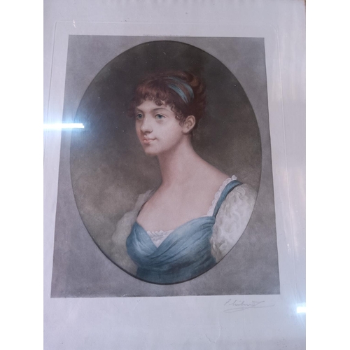 81 - Gilt framed portrait of a lady, 63 x 73cms